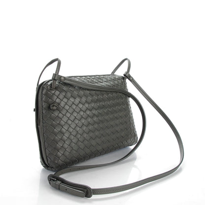 Bottega Veneta Nappa Intrecciato Crossbody Pillow Messenger Light Grey 3 of 9