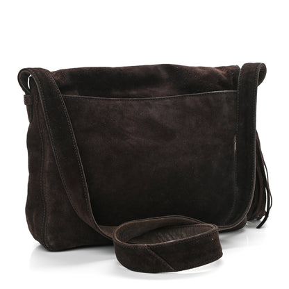 Chanel Suede CC Messenger Flap Bag Brown 3 of 12