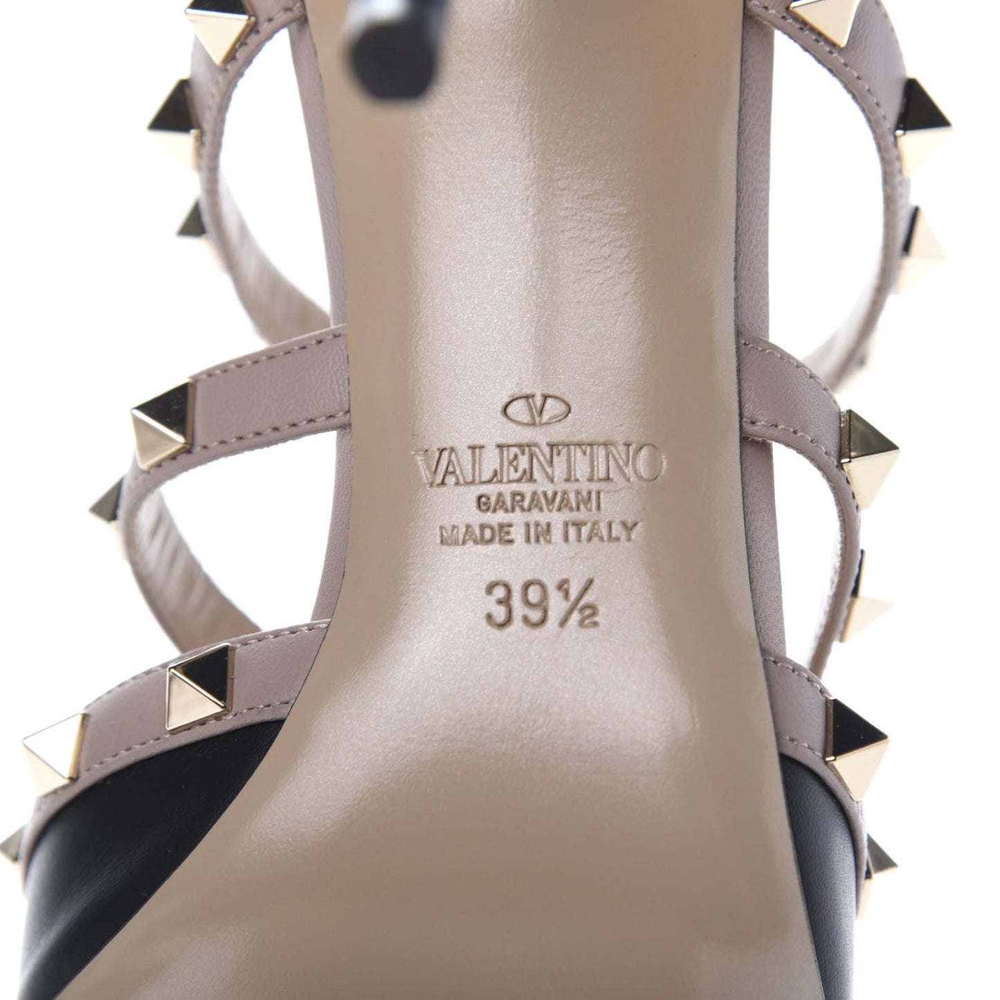Nappa Rockstud 90mm Cage Mules 39.5 Black Poudre