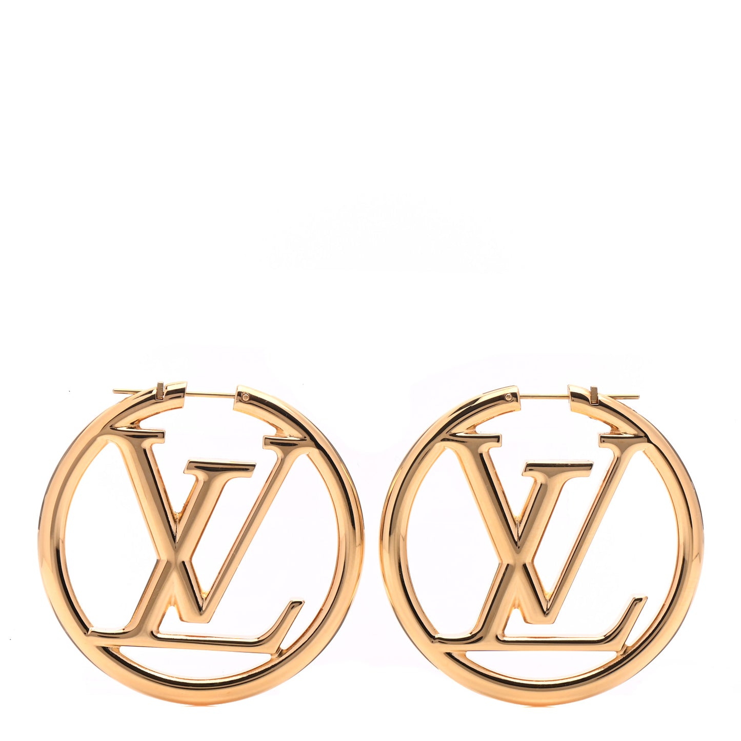 Metal Louise Hoop Earrings Gold