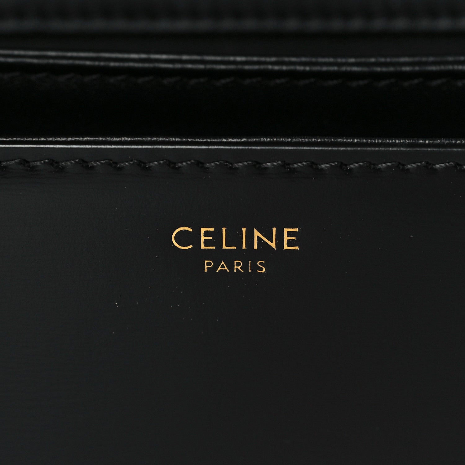 Celine Shiny Calfskin Medium Triomphe Black 6 of 9