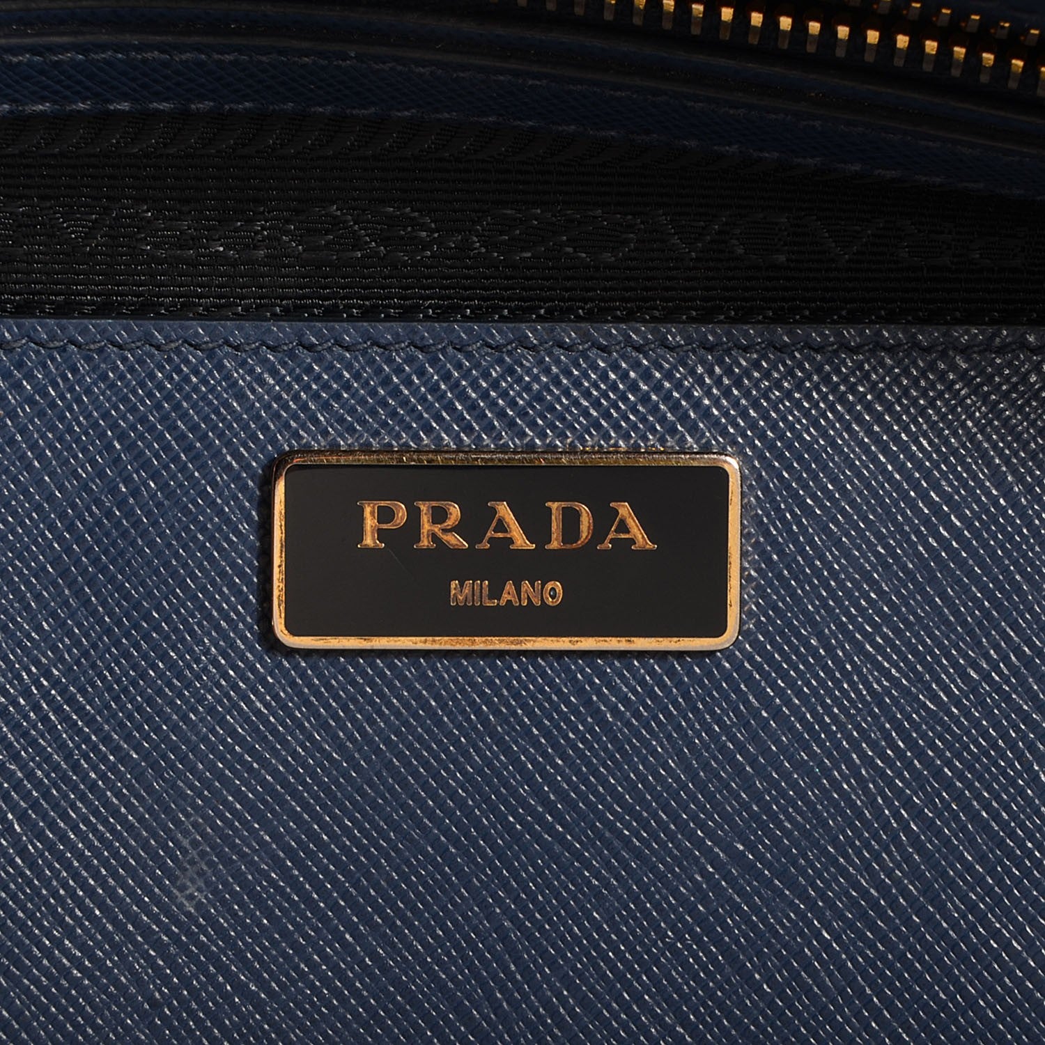 Prada Saffiano Lux Medium Double Zip Tote Bluette 6 of 12