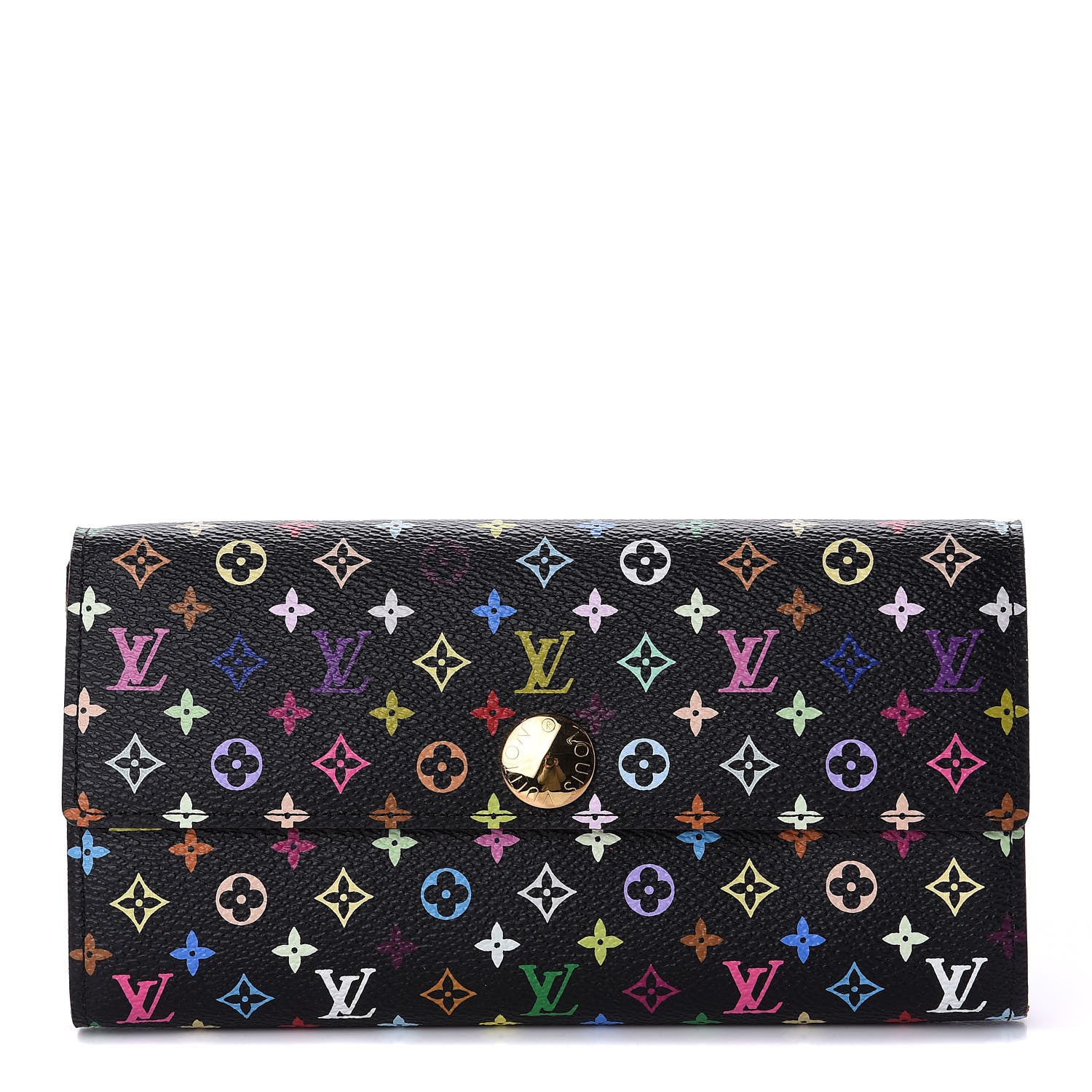 Louis Vuitton Monogram Multicolor Sarah Wallet Black Grenade 1 of 10