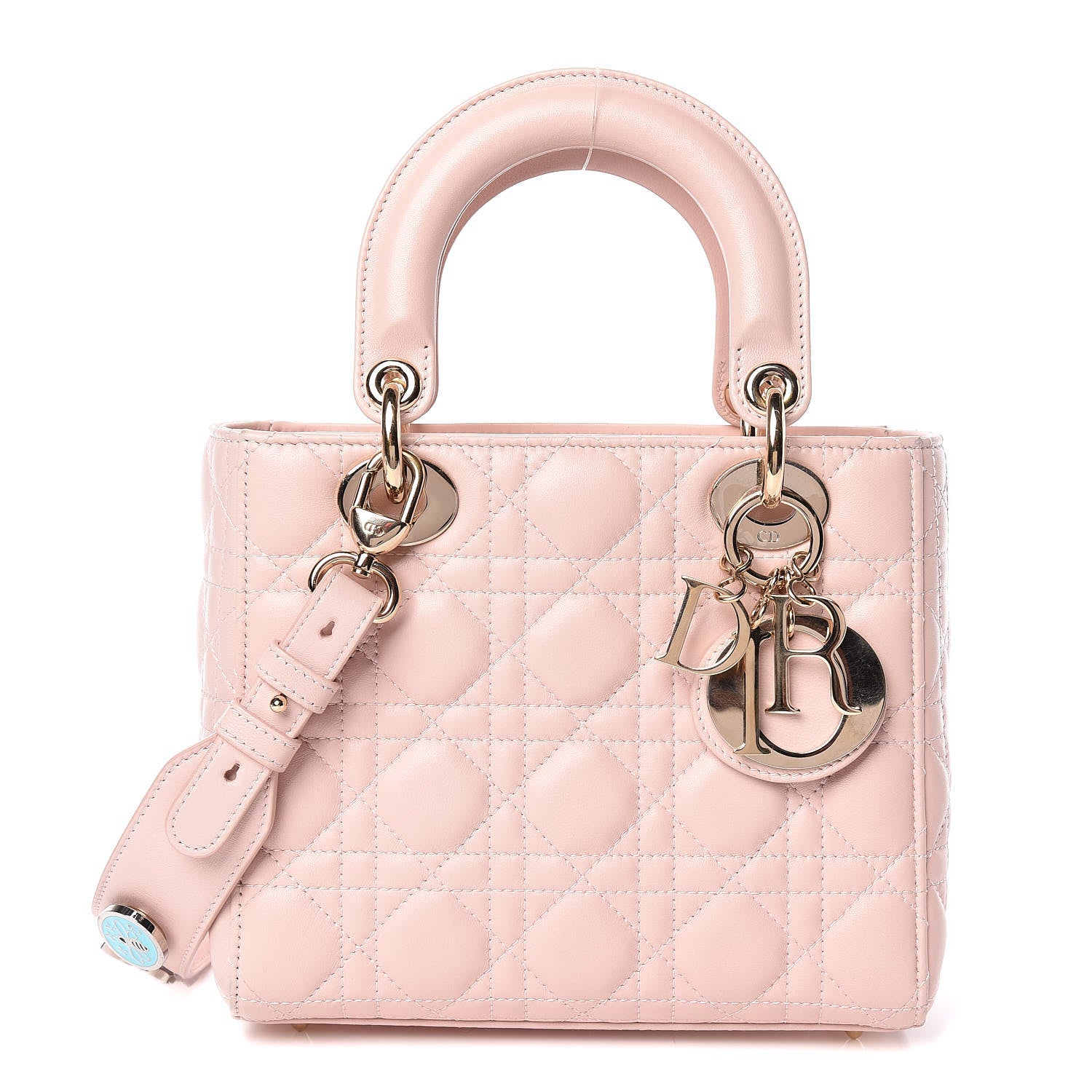 Christian Dior Lambskin Cannage Small Lucky Badges My Lady Dior Pink 1 of 15