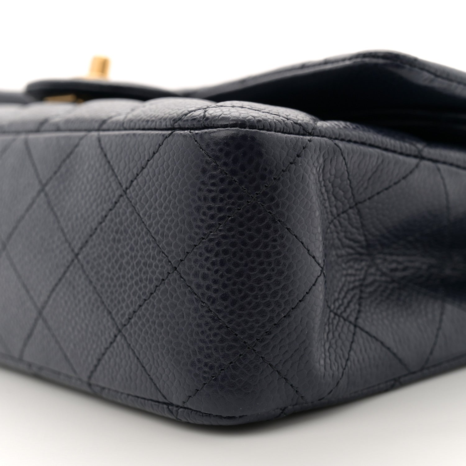 Chanel Caviar Quilted Medium Double Flap Navy 10 of 11