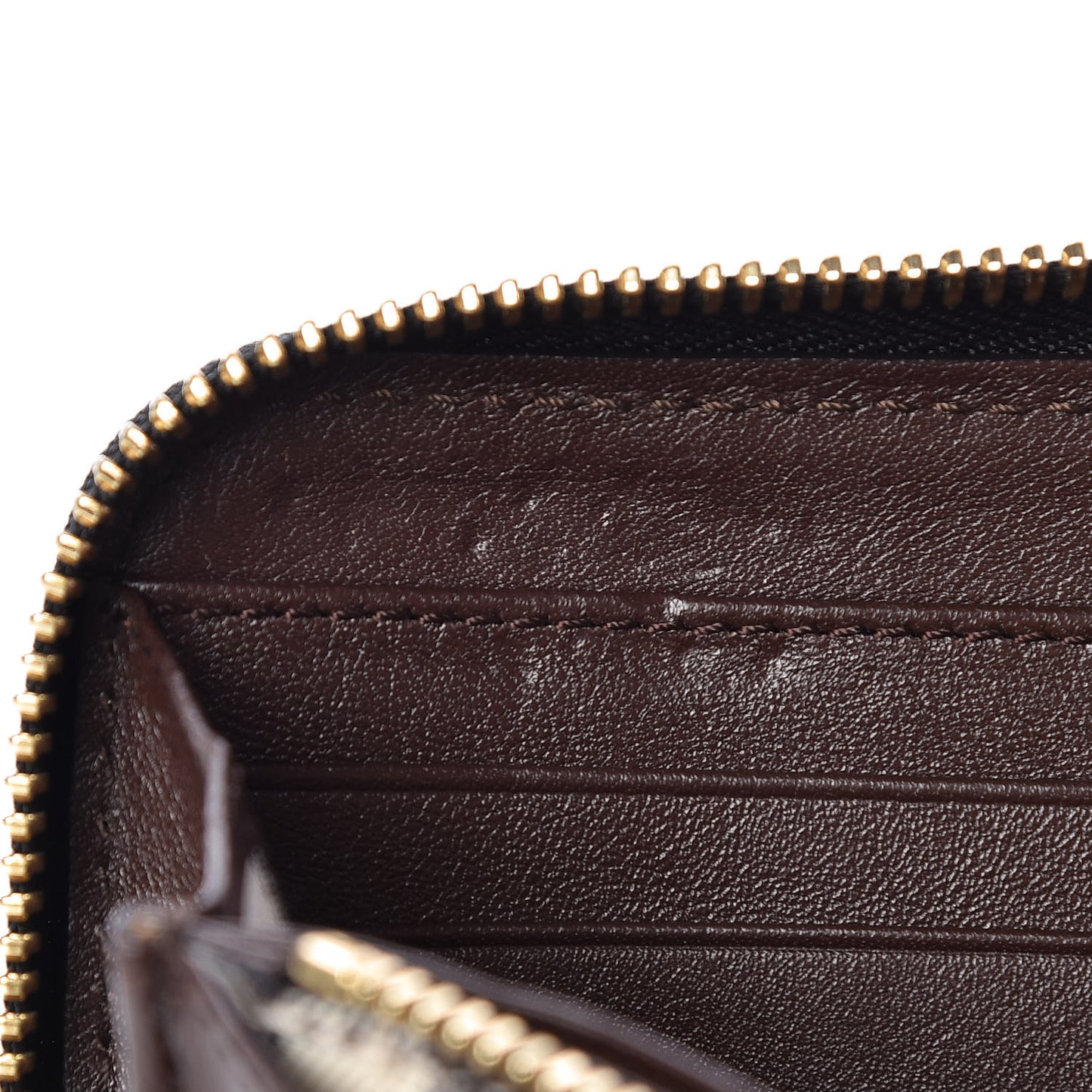 Calfskin Ziggy Zip Around Wallet Brown