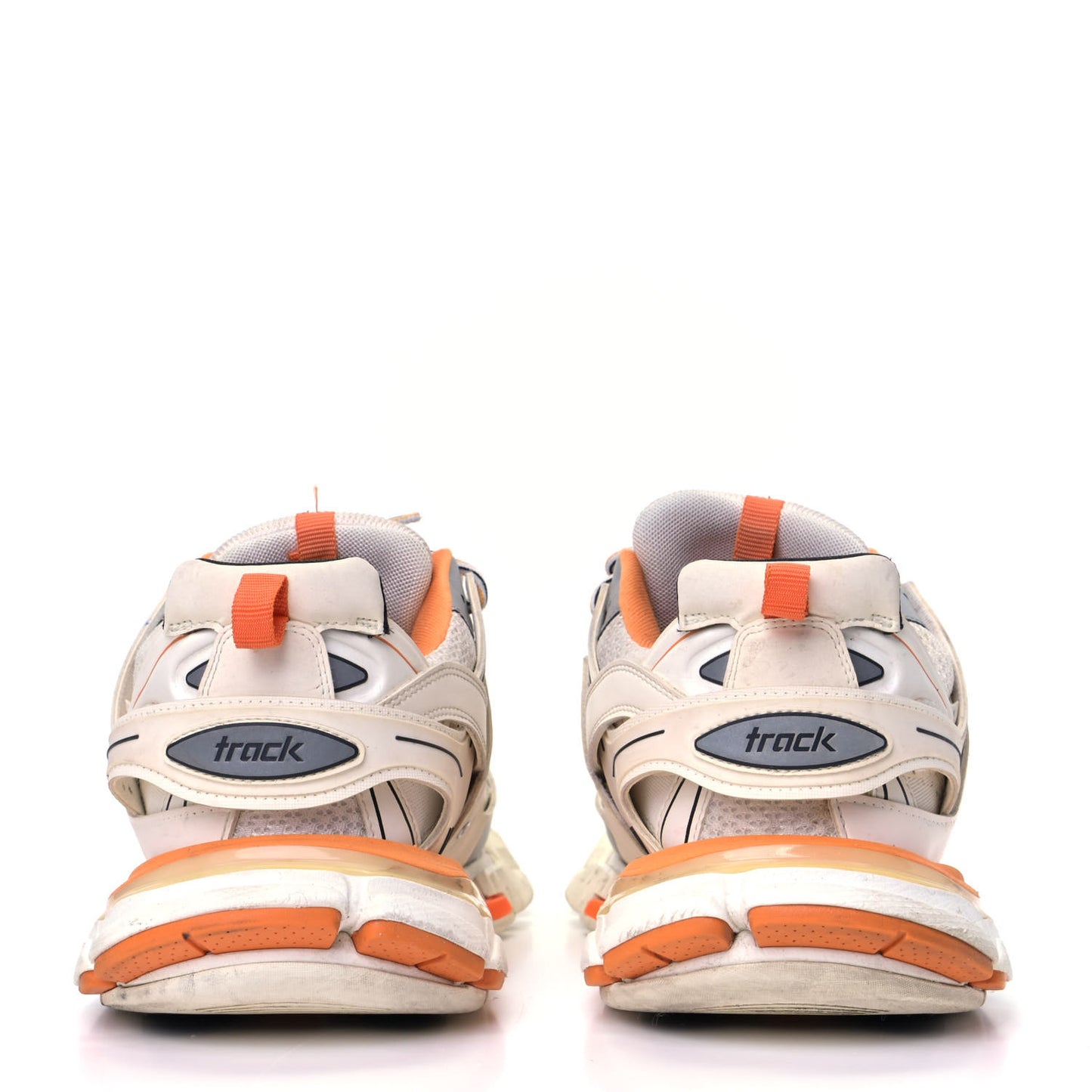 Mesh Nylon Mens Track Sneakers 44 White Orange
