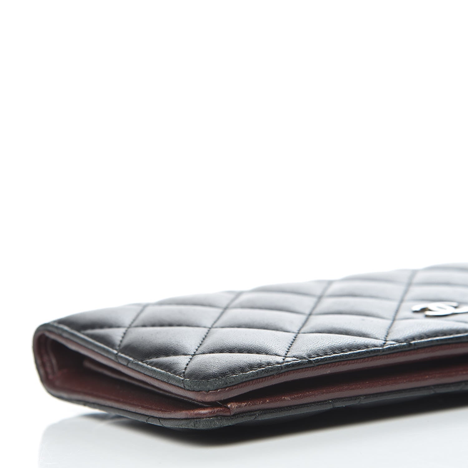 Chanel Lambskin Quilted Yen Wallet Black 10 of 16