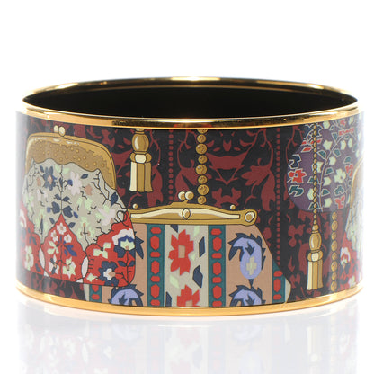 Hermes Enamel Printed Cachemire de Tamara Extra Wide Bracelet 70 3 of 5