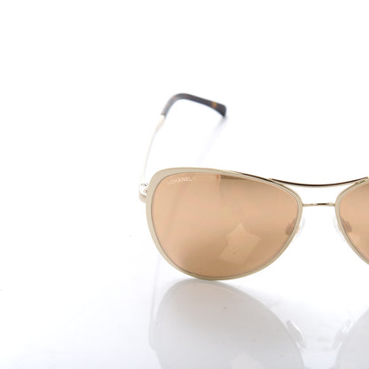 Chanel Metal Mirrored Pilot Summer Sunglasses 4223 Gold 7 of 8