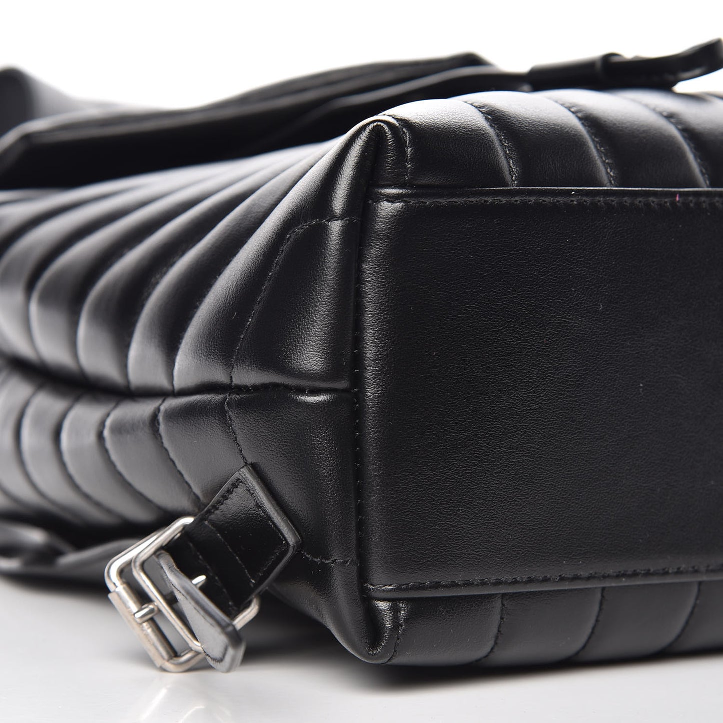 Calfskin Y Quilted Monogram Small Loulou Backpack Black