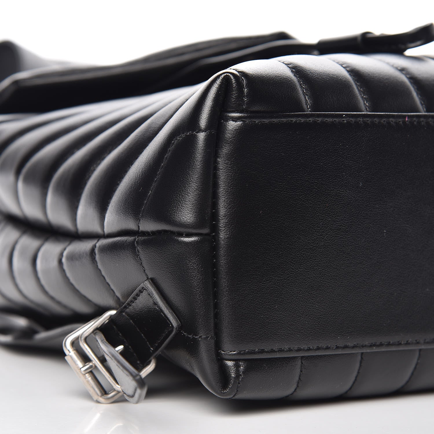 Saint Laurent Calfskin Y Quilted Monogram Small Loulou Backpack Black 9 of 10