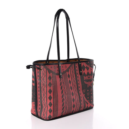 MCM Visetos Medium Project Reversible Shopper Tote Cognac 6 of 16