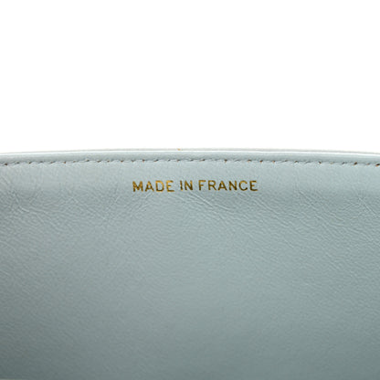 Chanel Lambskin Quilted Medium Double Flap Light Blue 8 of 16