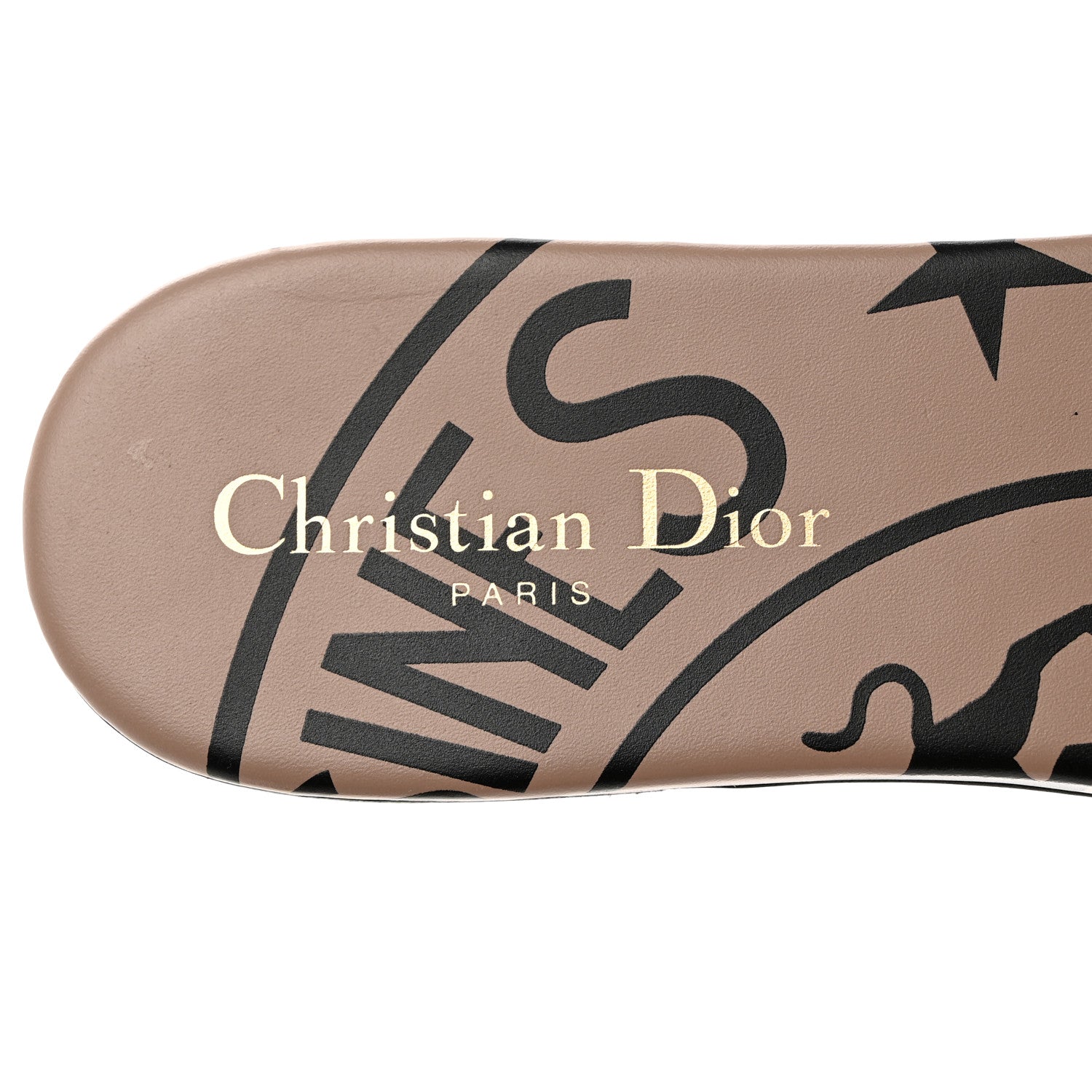 Christian Dior Canvas Union Embroidered Dway Flat Slide Sandals 40.5 Fard 6 of 9