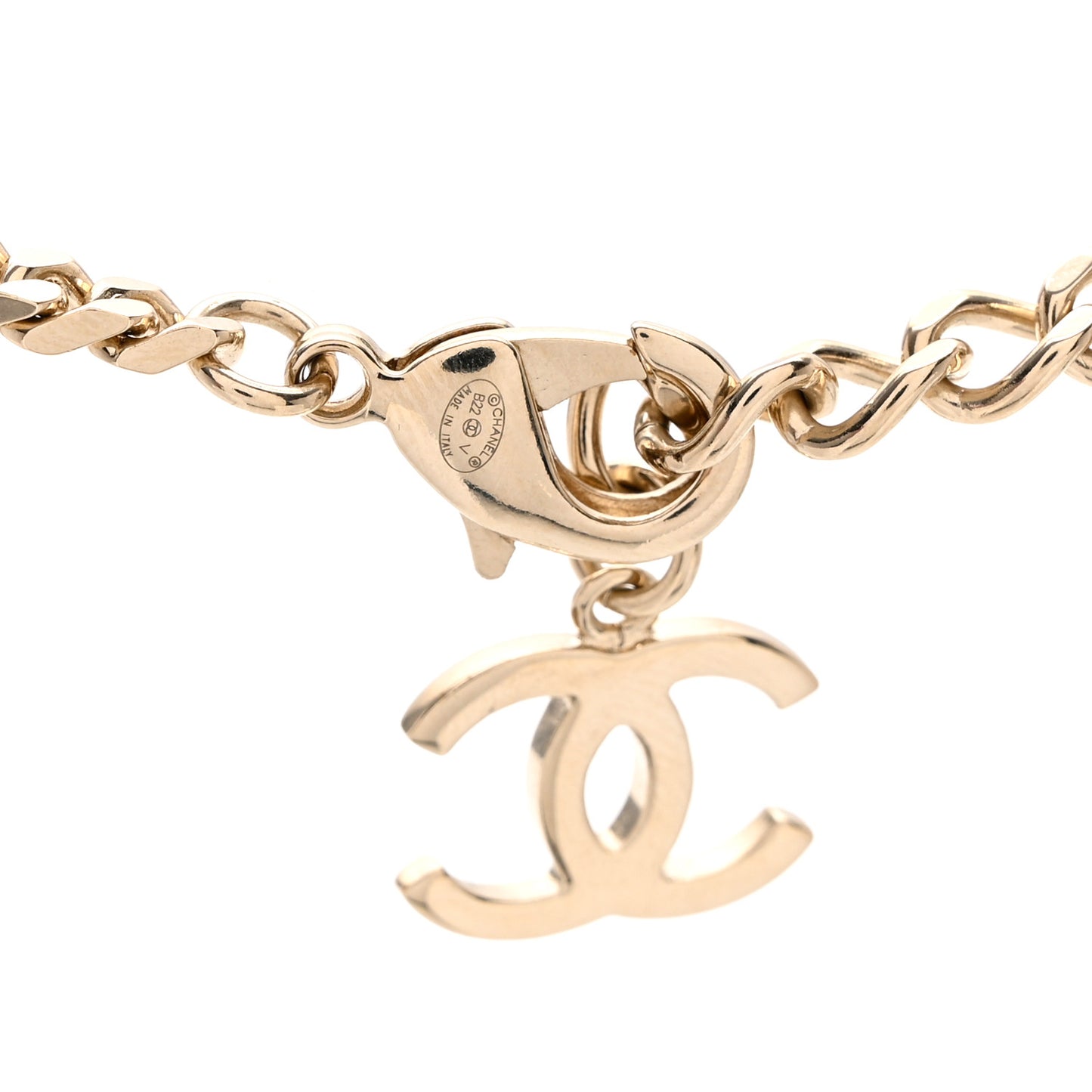 Crystal Chain CC Link Choker Gold Silver