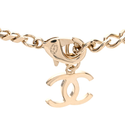 Chanel Crystal Chain CC Link Choker Gold Silver 4 of 4