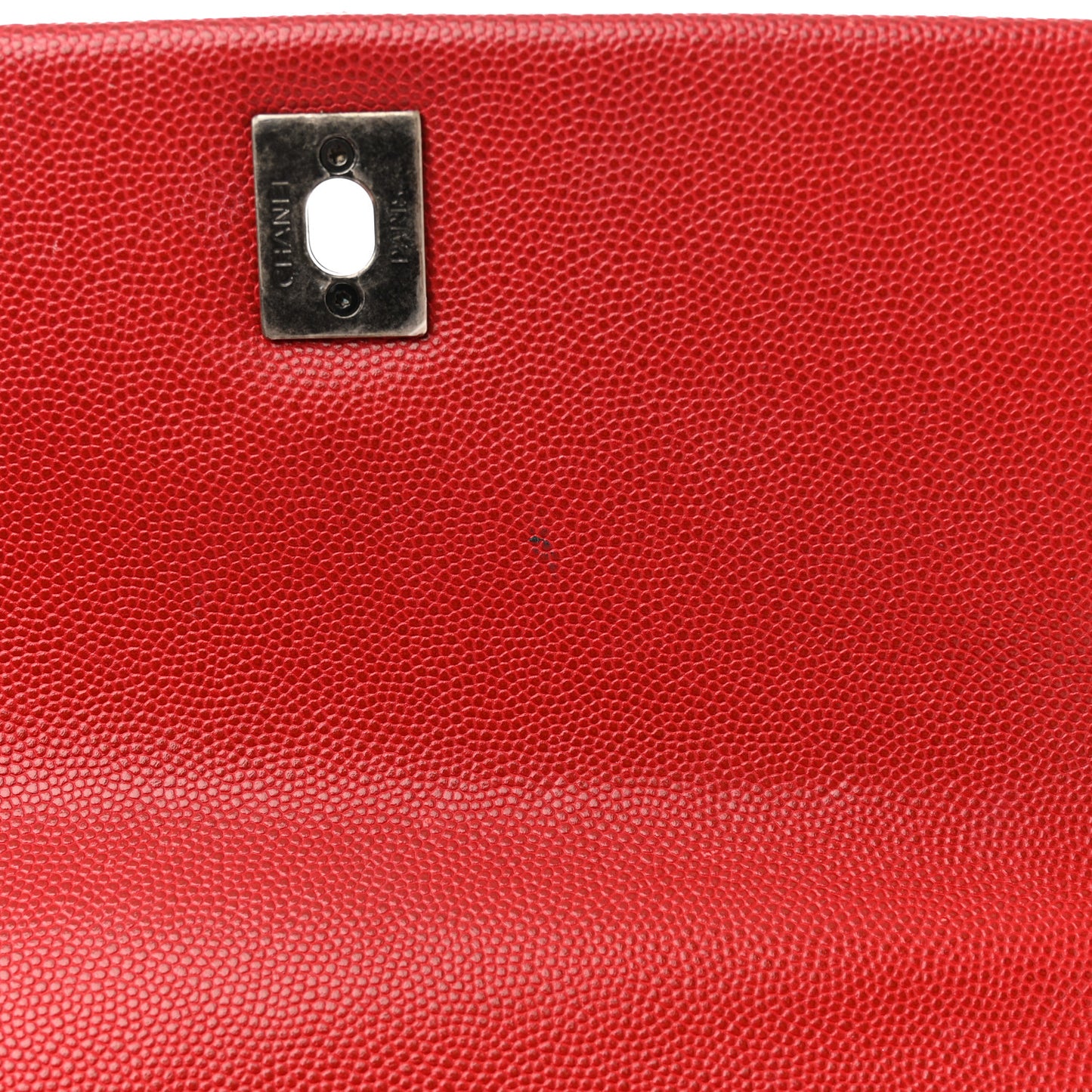 Caviar Quilted Mini Coco Handle Flap Red