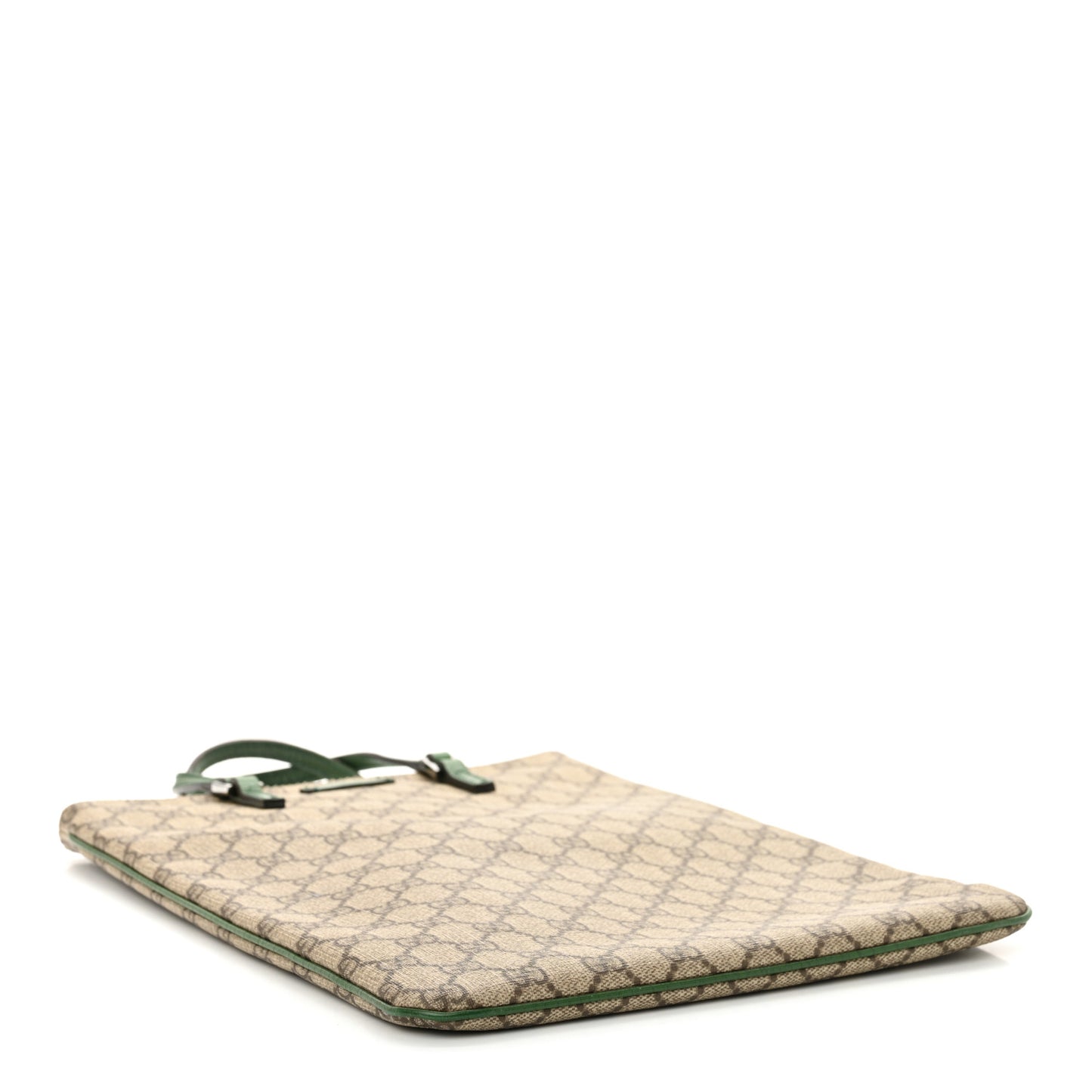 GG Plus Monogram Flat Vertical Tote Green
