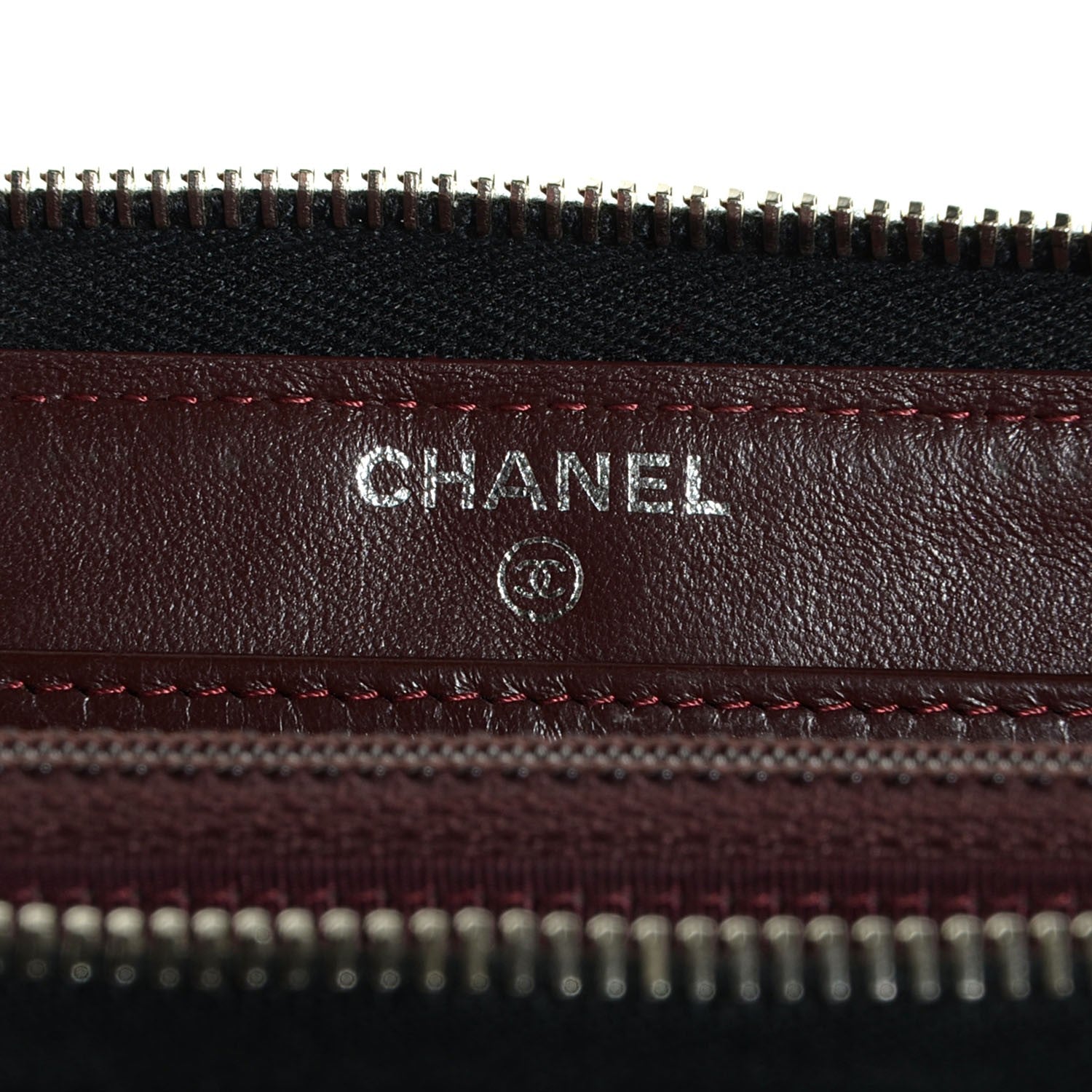 Chanel Lambskin Quilted Large Zip Around Wallet Black 6 of 8