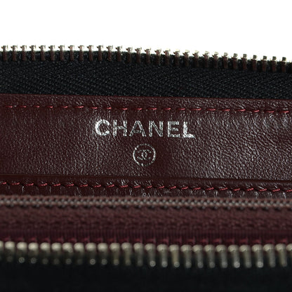 Chanel Lambskin Quilted Large Zip Around Wallet Black 6 of 8