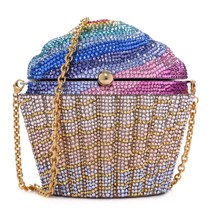 Judith Leiber Crystal Cupcake Minaudiere Clutch Gold Multicolor 1 of 11