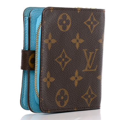 Louis Vuitton Monogram Groom Compact Zip Wallet Blue 3 of 10