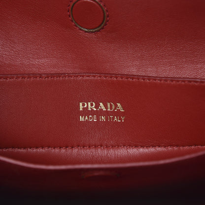 Prada Saffiano Cuir Medium Double Bag Caramel Fuoco 5 of 10