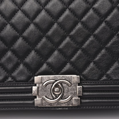 Chanel Calfskin Quilted New Medium Boy Flap Black 12 of 14