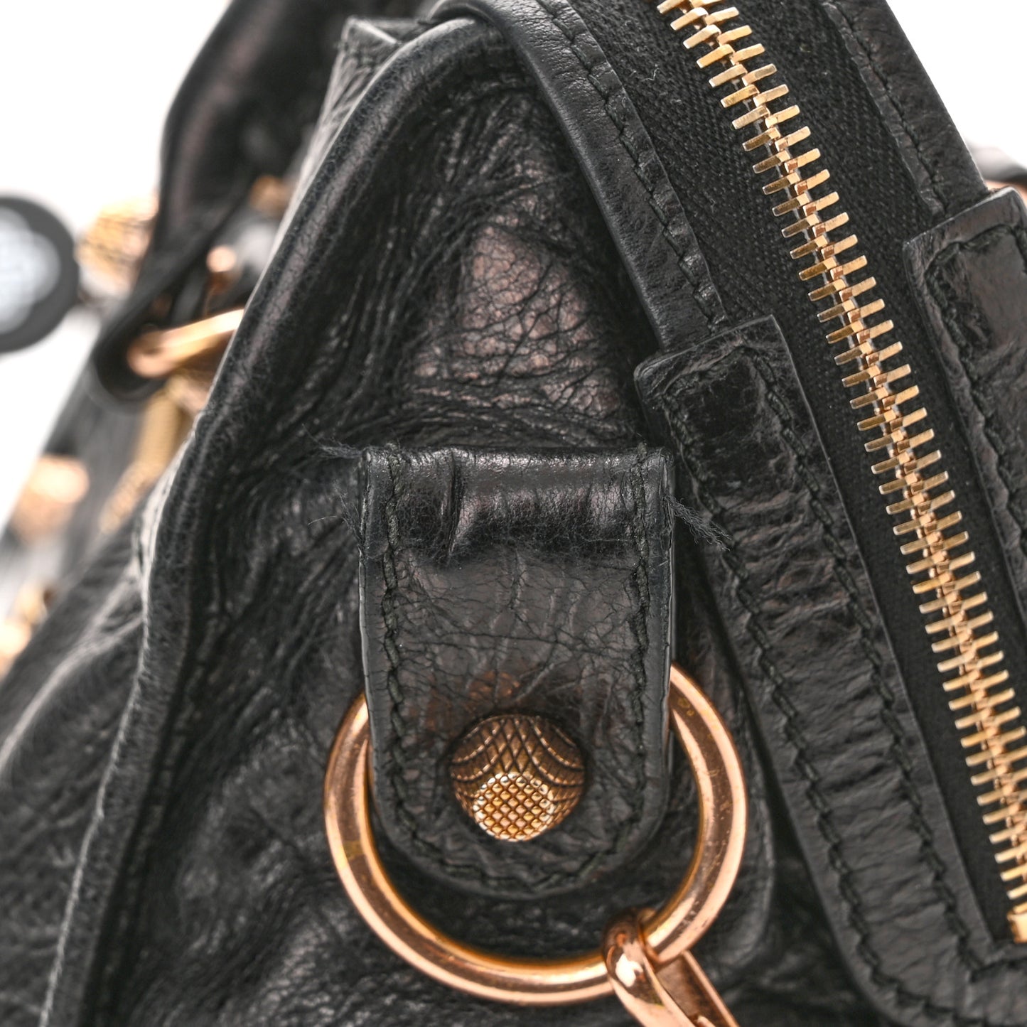 Agneau Giant 12 Rose Gold Hardware City Black