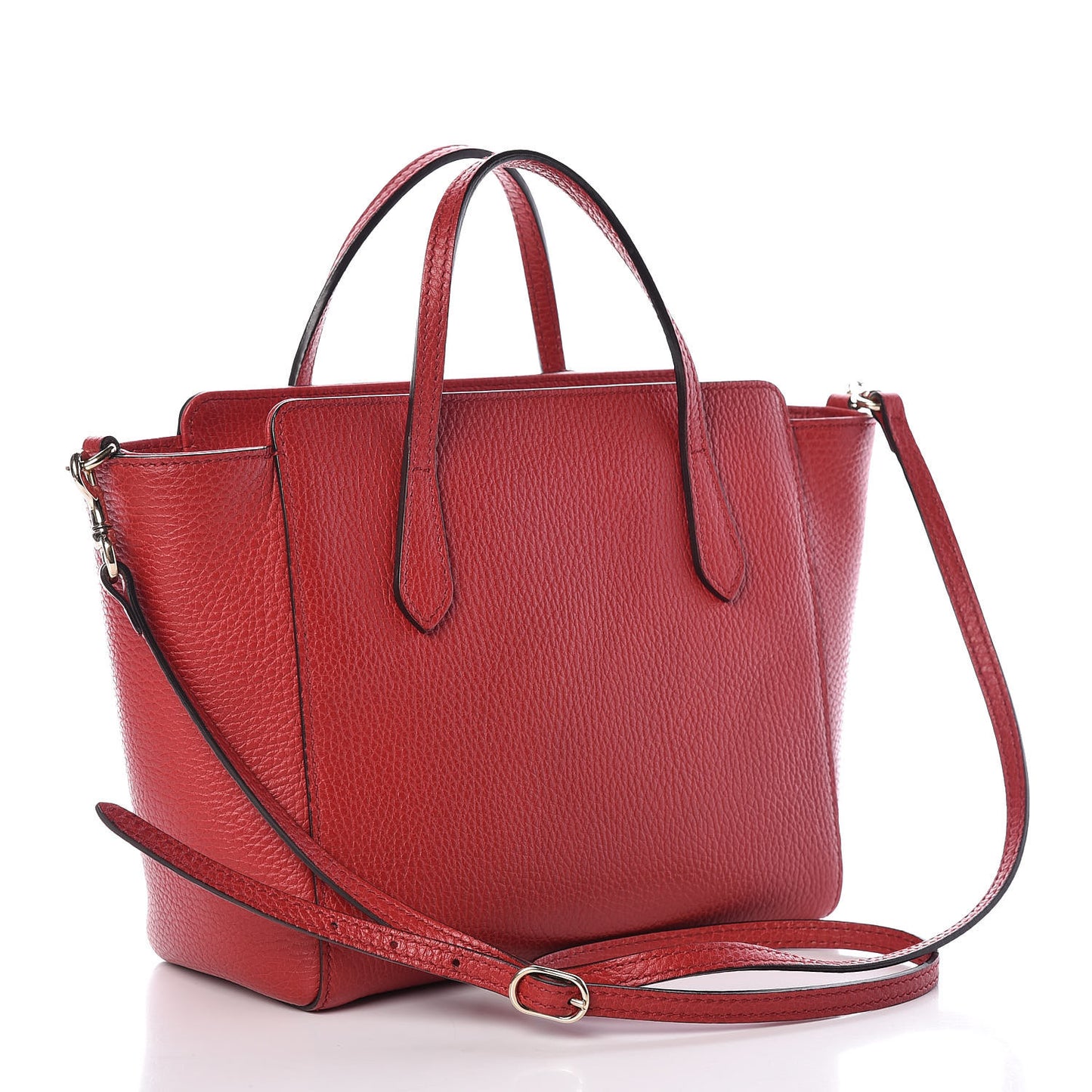 Dollar Calfskin Mini Swing Top Handle Bag Tabasco