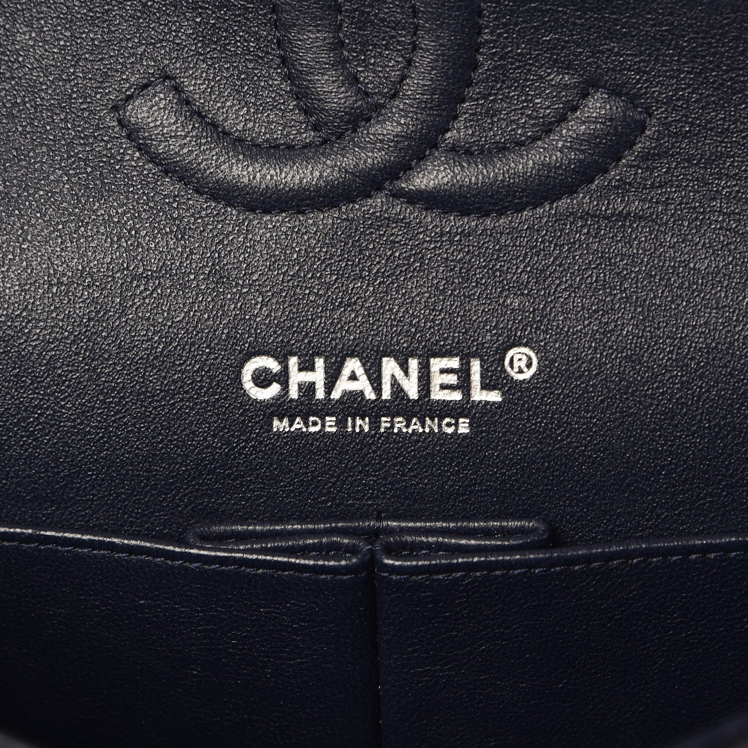Chanel Caviar Quilted Medium Double Flap Navy 7 of 10