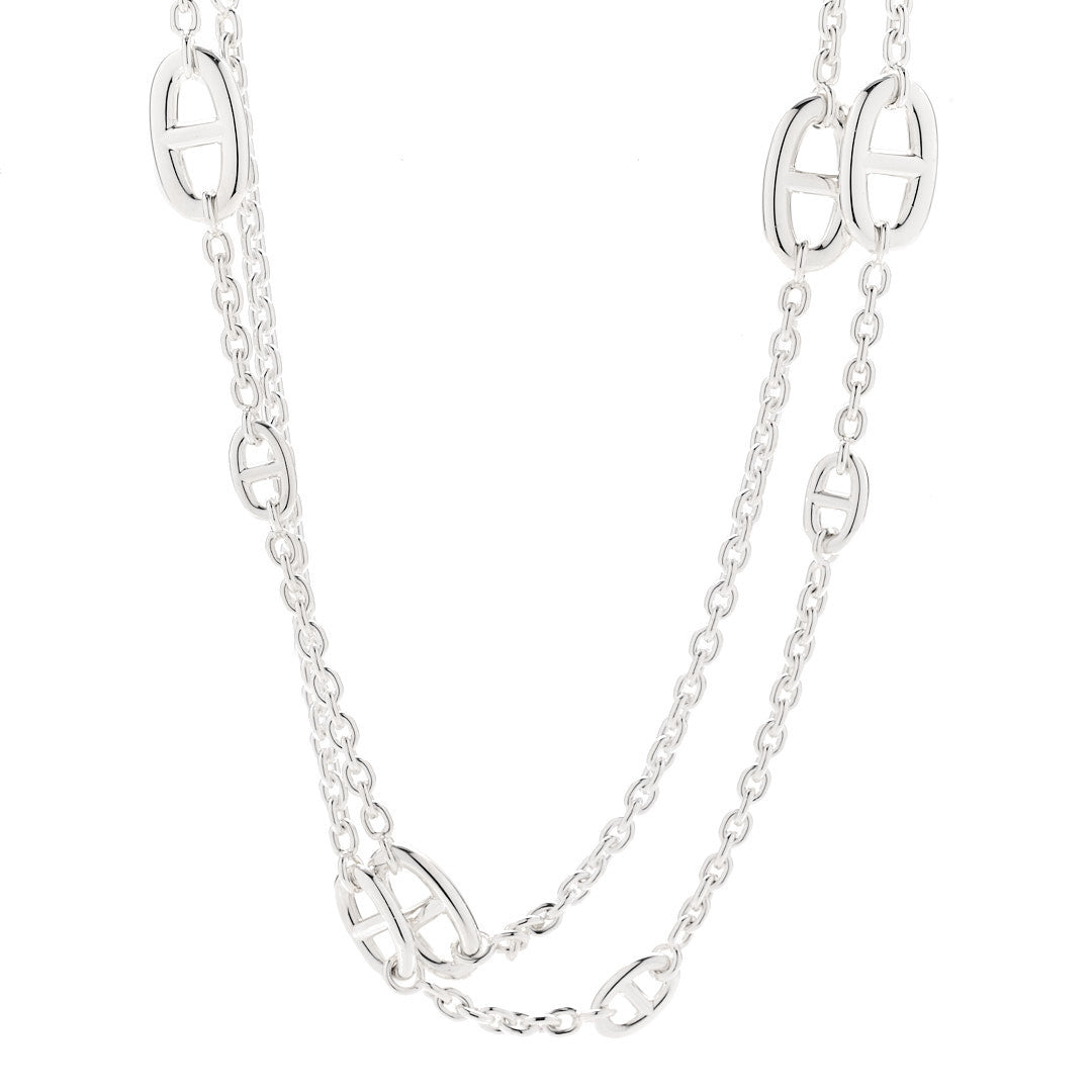 Hermes Sterling Silver Farandole Necklace 120 1 of 6
