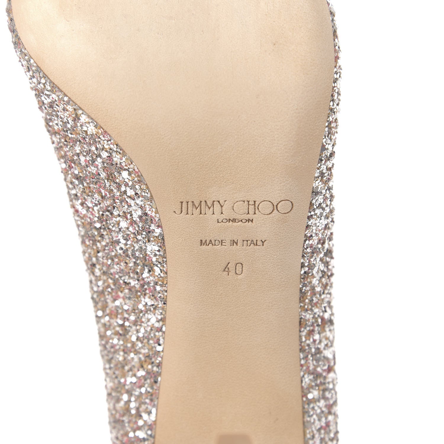 Jimmy Choo Coarse Glitter Romy 100 Pumps 40 Ballet Pink 7 of 9