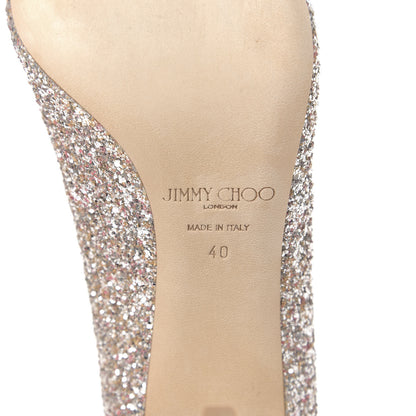 Jimmy Choo Coarse Glitter Romy 100 Pumps 40 Ballet Pink 7 of 9