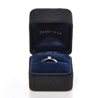 Tiffany Platinum Diamond Elsa Peretti Curved Band Ring 51 5.75 5 of 5