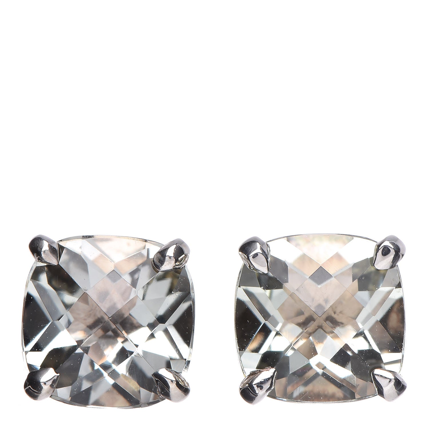 Tiffany Sterling Silver Green Quartz Sparklers Earrings 1 of 5