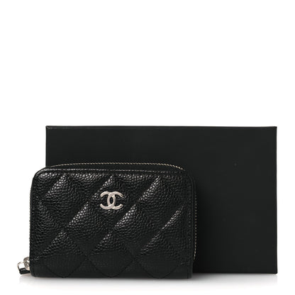 Chanel Caviar Quilted Zip Coin Purse Black 9 of 9