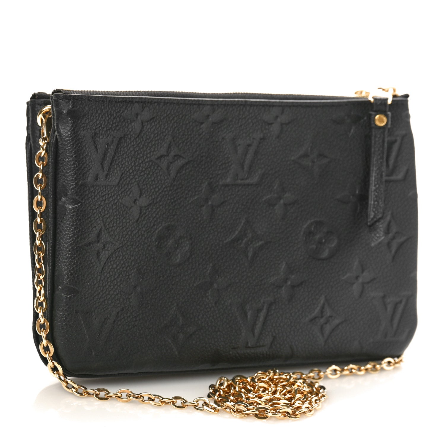 Louis Vuitton Empreinte Double Zip Pochette Black 3 of 10