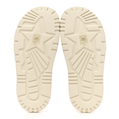 Christian Dior Canvas Fluo Toile de Jouy Embroidered Dway 10mm Slide Sandals 38.5 White Fuchsia 5 of 8