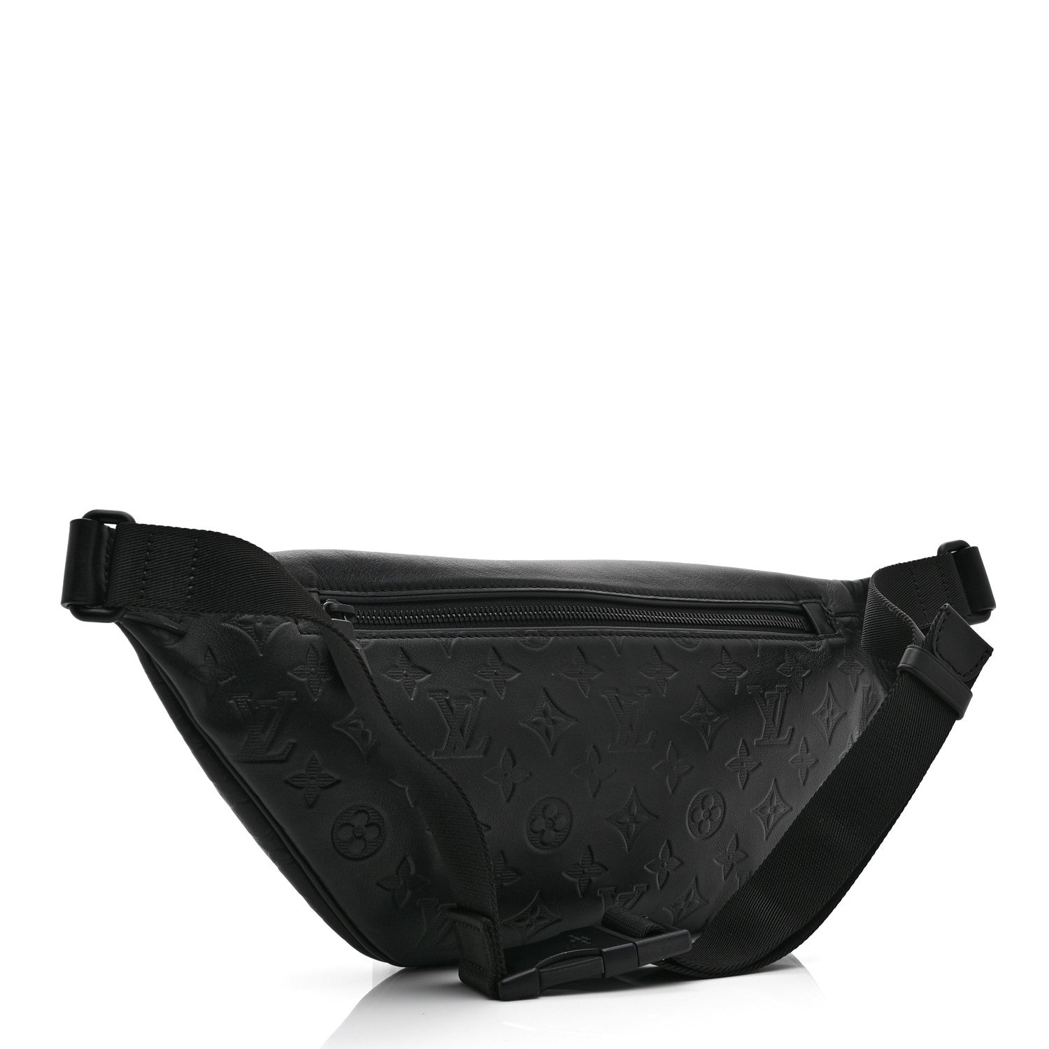 Louis Vuitton Calfskin Monogram Shadow Discovery Bumbag Black 3 of 9