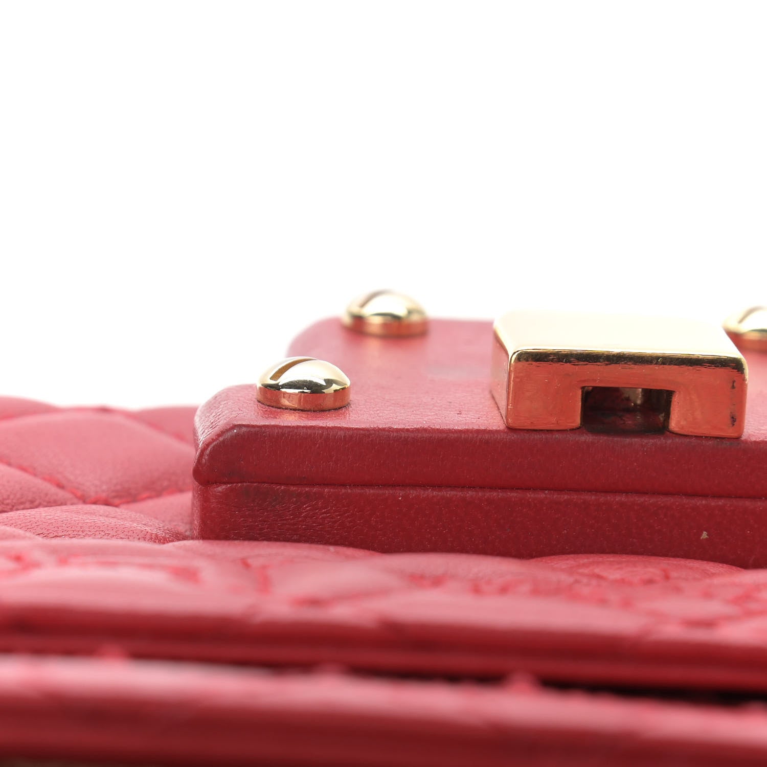 Dolce & Gabbana Lambskin Watersnake Embellished Lucia Shoulder Bag Red 17 of 19
