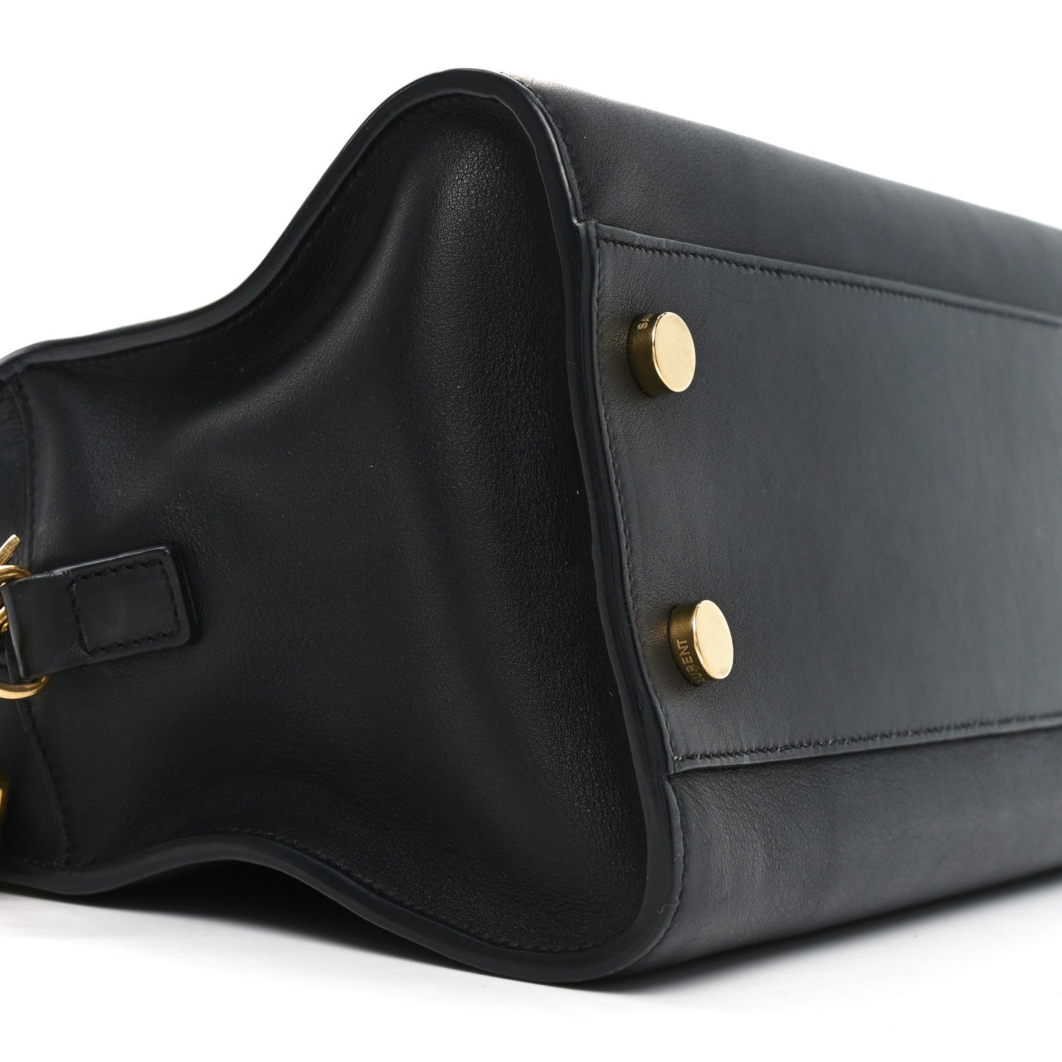 Saint Laurent Calfskin Monogram Baby Cabas Black 9 of 10