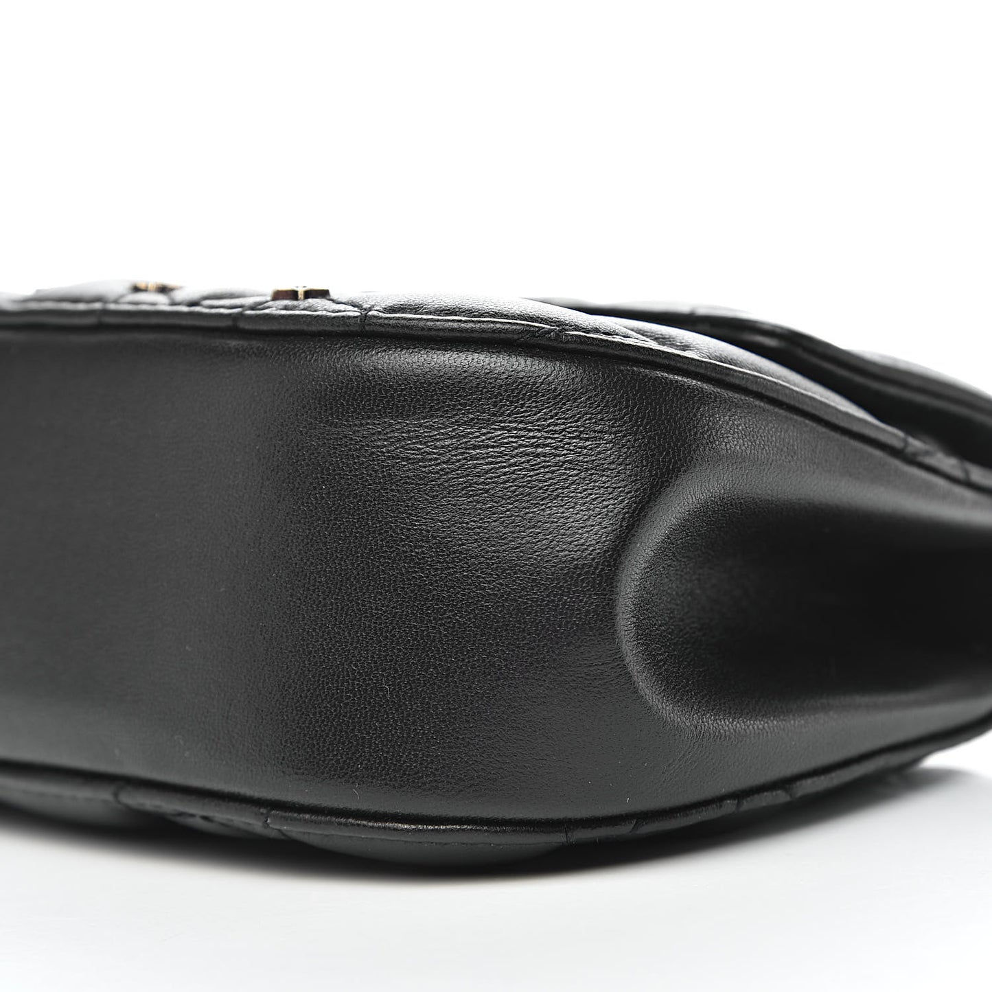 Calfskin Quilted Studded Star Dio(r)evolution Clutch With Chain Black
