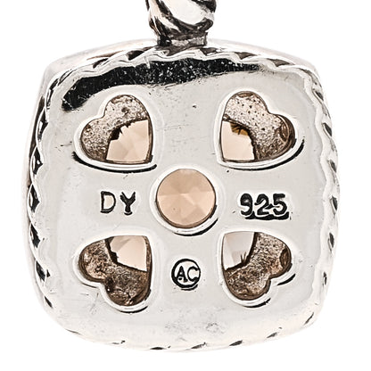 David Yurman Sterling Silver Diamond Smoky Quartz 7mm Petite Albion Pendant 4 of 4