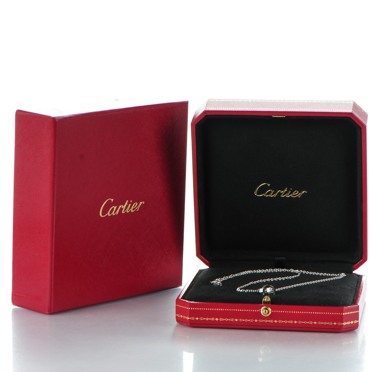 Cartier 18K White Gold Interlocking LOVE Necklace 7 of 7