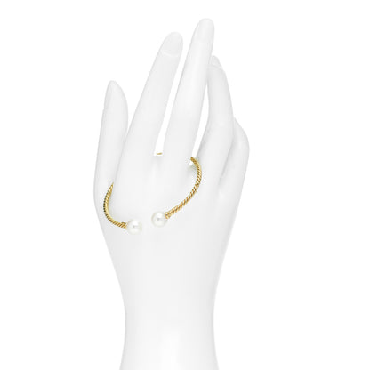 David Yurman 18K Yellow Gold Pearl 8.5mm Solari Bracelet 2 of 4