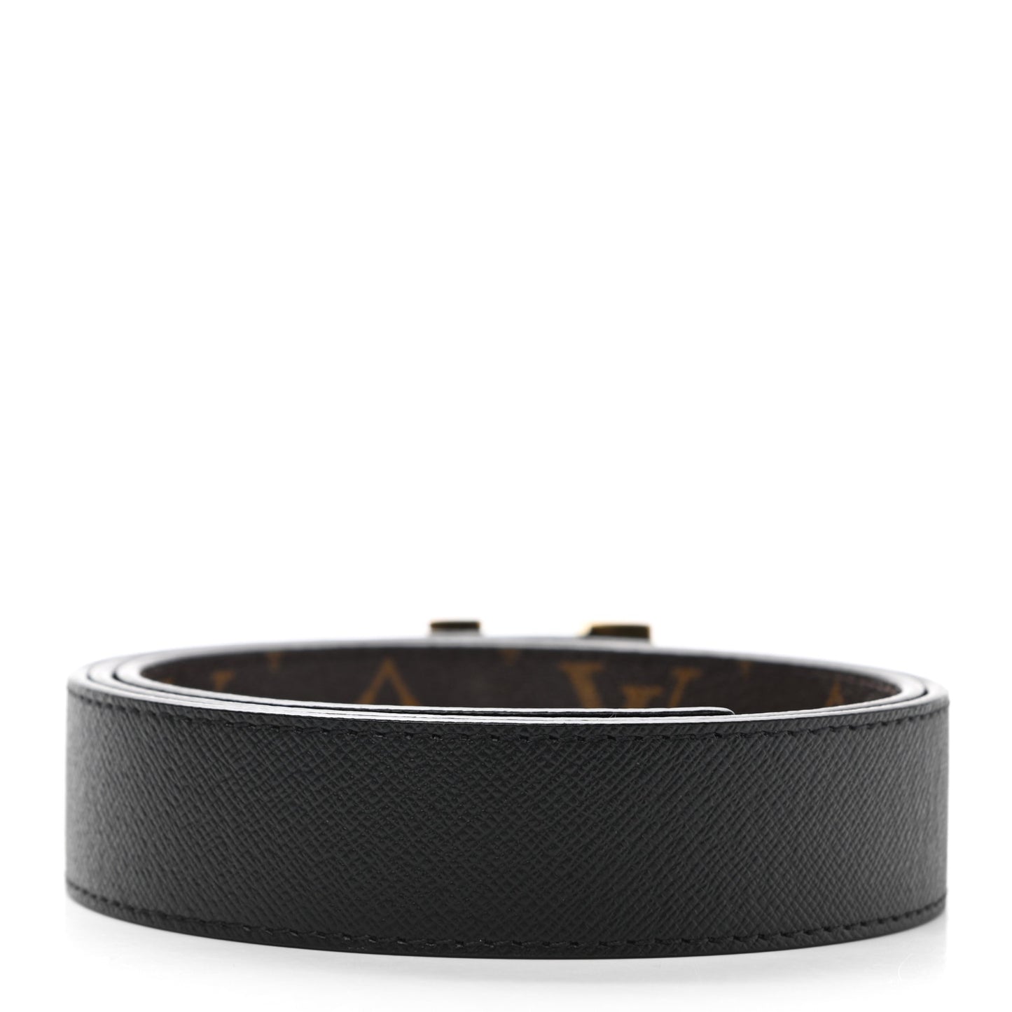Calfskin Monogram 30mm LV Initiales Reversible Belt 80 32 Black