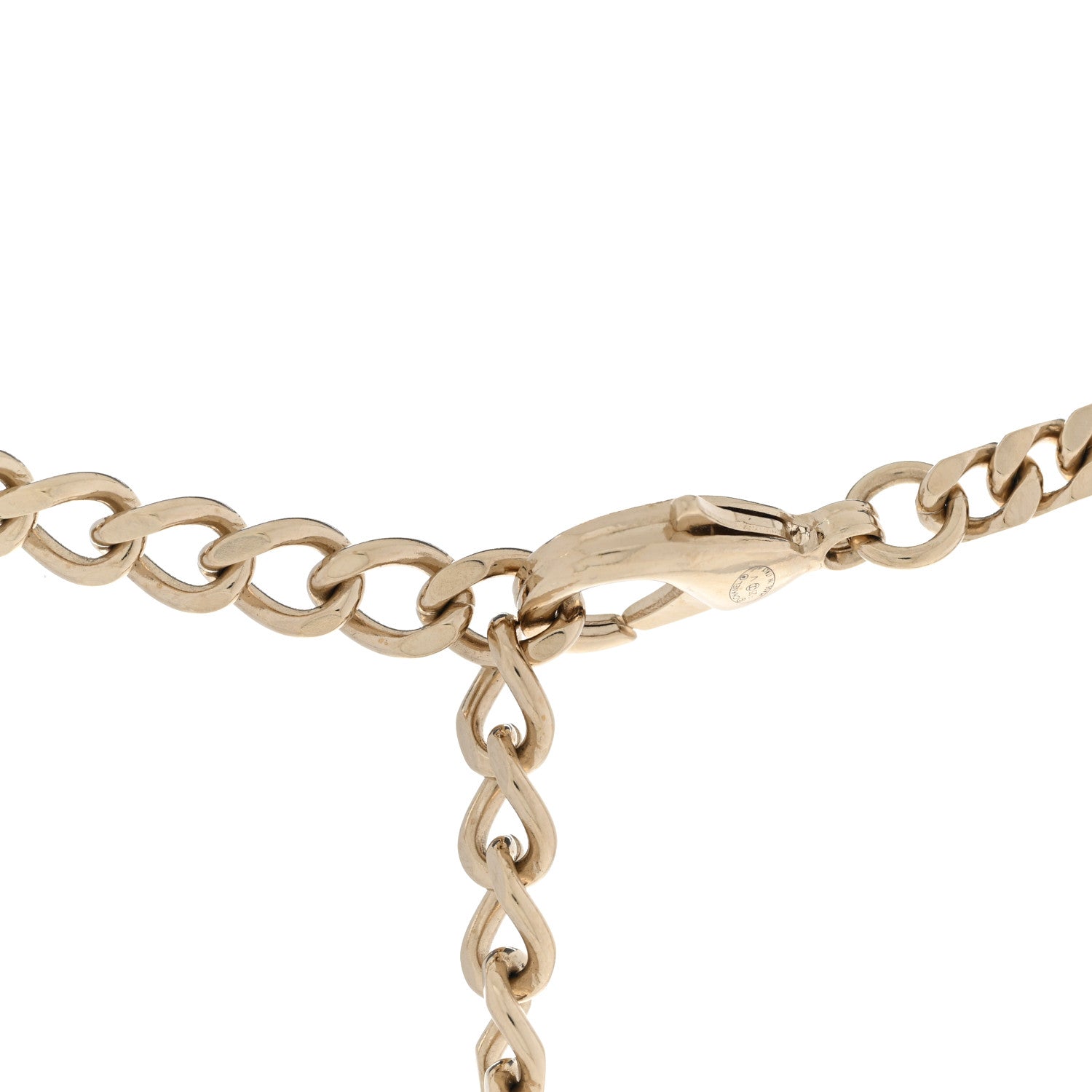 Chanel Crystal Chain CC Link Choker Gold Silver 5 of 6