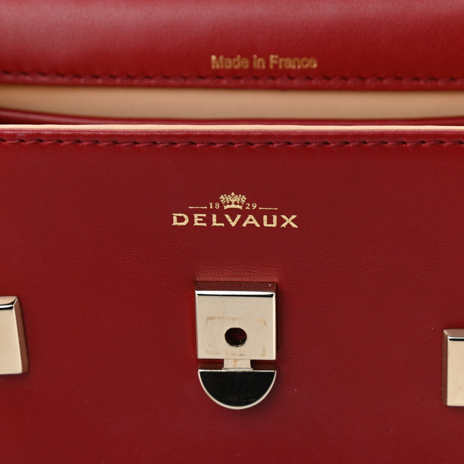 Delvaux Calfskin Mini Tempete Satchel Red 6 of 15